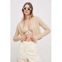 Calvin Klein Jeans cardigan femei, culoarea bej, light J20J222629