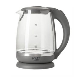 Fierbator Adler AD 1286 electric kettle 2 L Gray, Transparent 2200 W