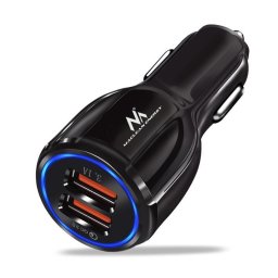 QC3.0 2x USB 18W Negru