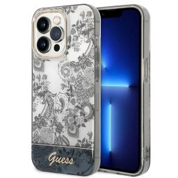 Husa Husa telefon Guess pentru iPhone 14 Pro, Toile de Jouy, Plastic, Gri