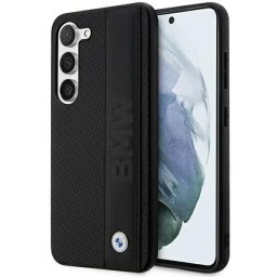 Husa Case BMW BMHCS23M22RDPK S23+ S916 black/black hardcase Leather Textured & Stripe