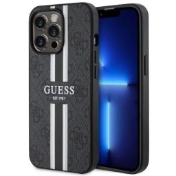 Husa Guess GUHMP13LP4RPSK iPhone 13 Pro / 13 6.1" black/black hardcase 4G Printed Stripes MagSafe