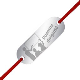 Martisor Bratara Inox Placuta Argintie Tabla Diriginta