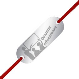 Martisor Bratara Inox Placuta Argintie Tabla Educatoare