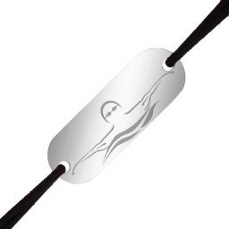 Martisor Bratara Inox Barbati Placuta Argintie Inotator