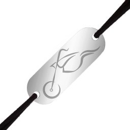 Martisor Bratara Inox Barbati Placuta Argintie Motocicleta