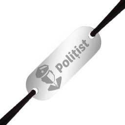 Martisor Bratara Inox Barbati Placuta Argintie Politist
