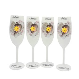 Set 4 pahare botez - Nasi & Mosi, personalizat cu poza bebe - FEIS311033
