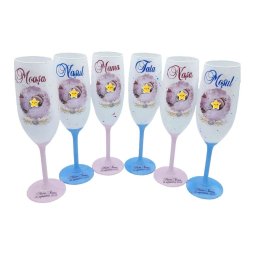 Set 6 pahare botez - Parinti, Nasi & Mosi, personalizat cu poza bebe - FEIS311032