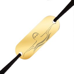 Martisor Bratara Inox Barbati Placuta Aurie Inotator