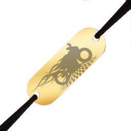 Martisor Bratara Inox Barbati Placuta Aurie Motocicleta Viteza