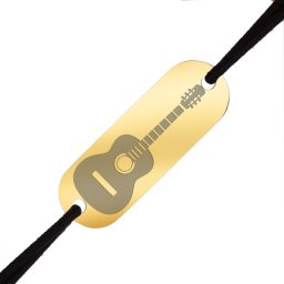 Martisor Bratara Inox Barbati Placuta Aurie Muzica Chitara