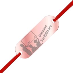 Martisor Bratara Inox Placuta Rose Gold Tabla Invatatoare