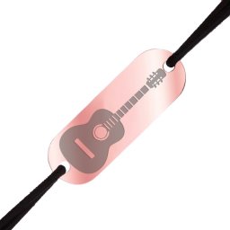 Martisor Bratara Inox Barbati Placuta Rose Gold Muzica Chitara