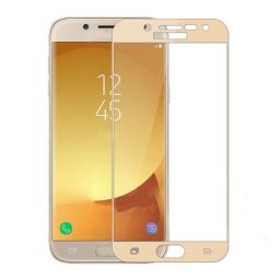 Folie Sticla Samsung J3 2017 j330 Gold Fullcover 2D Full Glue Tempered Glass Ecran Display LCD