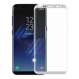 Folie Sticla Samsung S8 g950 White Fullcover Tempered Glass Ecran Display LCD