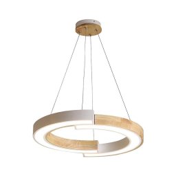 Lustră LED pe cablu LED/32W/230V 3000K alb/lemn