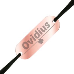 Martisor Bratara Inox Placuta Rose Gold Barbati Nume Ovidius