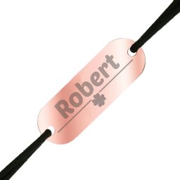 Martisor Bratara Inox Placuta Rose Gold Barbati Nume Robert