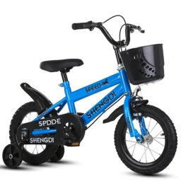 Bicicleta copii 12 inch cu roti ajutatoare si frane C-brake, NBW, 2-5 ani, Albastru