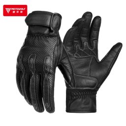 Manusi Motowolf piele perforata moto