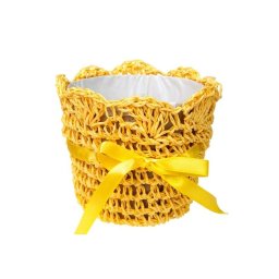 Cos crosetat color pentru aranjamente florale