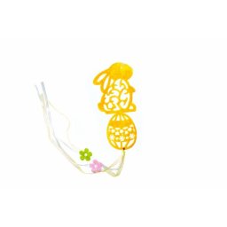 Ghirlanda iepuras cu ou galben pentru aranjamente florale