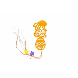 Ghirlanda iepuras cu ou pasla portocaliu pentru aranjamente florale