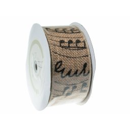 Rola iuta maro model portativ 6cm x 10 m pentru aranjamente florale