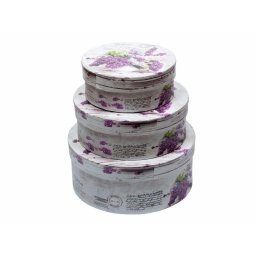 Cutii rotunde pentru flori set 3 buc