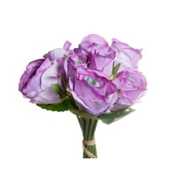 Buchet trandafiri 6 fire + 3 boboci din flori artificiale