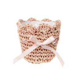 Cos crosetat color pentru aranjamente florale