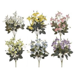 Buchet 7 flori artificiale+verdeata pentru aranjamente florale