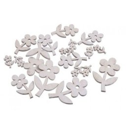 Floricele lemn pentru aranjamente florale set 18 buc
