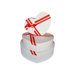 Cutii tip inima pentru flori set 3 buc