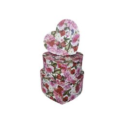 Cutii tip inima pentru flori set 3 buc