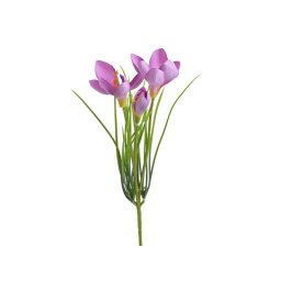 Buchet 3 fire flori de sofran artificial color
