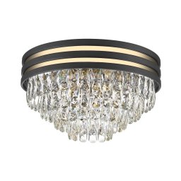 Plafonieră de cristal NAICA 5xE14/40W/230V negru Zuma Line C0525-05A-P7D7