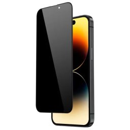 Folie Sticla Tempered Glass iPhone 15 6.1 Full Glue Fullcover Black Privacy