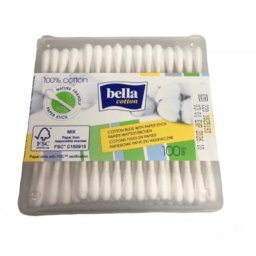 Betisoare de urechi cutie patrata, 100 bucati, Bella