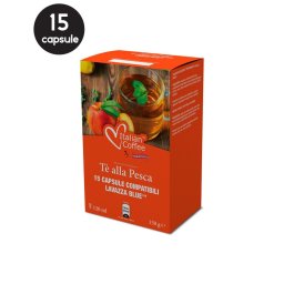 15 Capsule Italian Coffee Ceai de Piersici – Compatibile Lavazza Blue