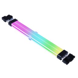 Cablu prelungitor RGB adresabil Acegeek AC28 black 8 pini VGA, 8 benzi iluminare LED