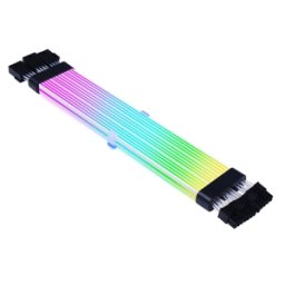 Cablu prelungitor RGB adresabil Acegeek AC38 black 3x8 pini Triple PCIe VGA, 12 benzi iluminare LED