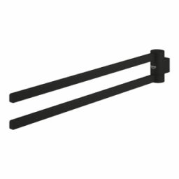 Suport prosop cu doua brate Grohe Selection Phantom Black, negru mat