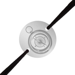 Martisor Bratara Inox Barbati Banut Argintiu Busola