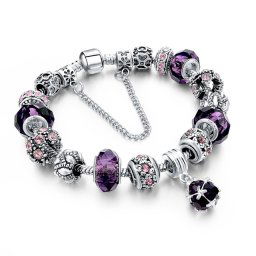 Bratara femei tip Pandora Amethyst Speciala