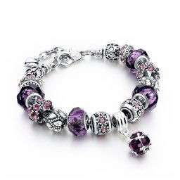 Bratara femei tip Pandora Amethyst Special Reglabila