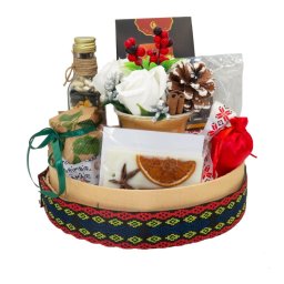 Cos cadou traditional, Craciun de Basm cu produse naturale, 8 piese - ILIF311055