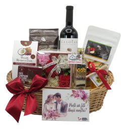 Cos cadou Cerere Nasi - Vreti sa fiti Nasii nostri, model grena cu 11 produse naturale - ALIF311053