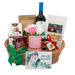 Cos cadou Cerere Nasi - Vreti sa fiti Nasii nostri, model verde cu 11 produse naturale - ILIF311052